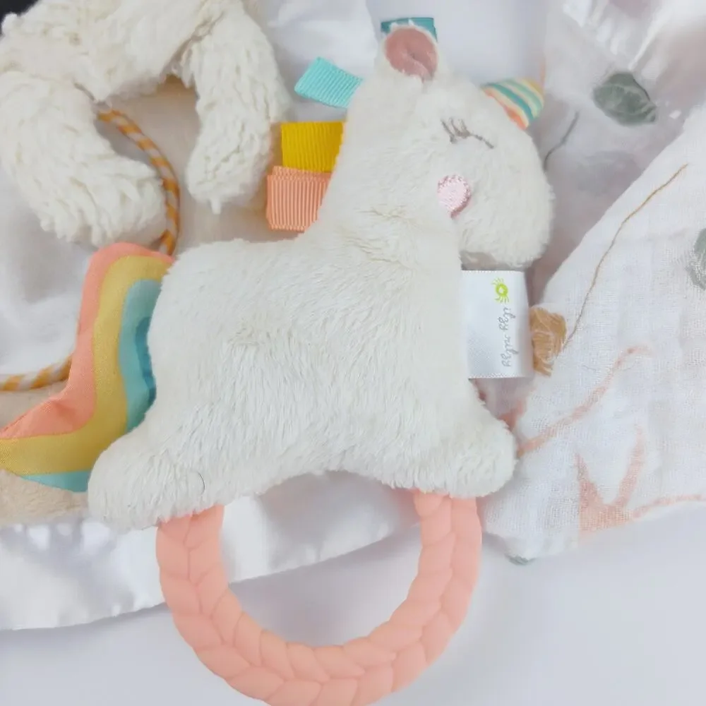 Baby Toy Bundle Soft Plush Rattles & Lovey Set